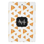 Koele en leuke pizza plakjes patroon Monogram wit Mini Klembord (Achterkant)