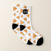 Koele en leuke pizza plakjes patroon Monogram wit Sokken (Paar)