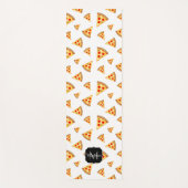 Koele en leuke pizza plakjes patroon Monogram wit Yogamat (Voorkant)
