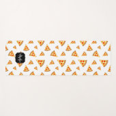 Koele en leuke pizza plakjes patroon Monogram wit Yogamat (Voorkant (horizontaal))