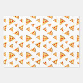 Koele en leuke pizza plakjes patroon op wit inpakpapier vel (Voorkant)