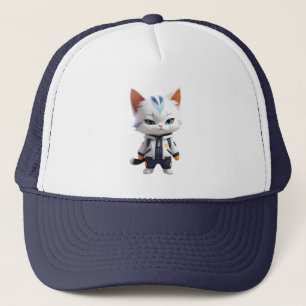 Koele en Schattige kattenillustratie Trucker Pet