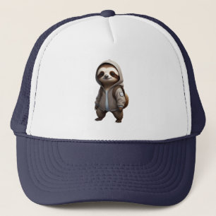 Koele en Schattige luiaard illustratie Trucker Pet