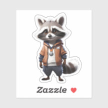 Koele en Schattige wasbeer illustratie