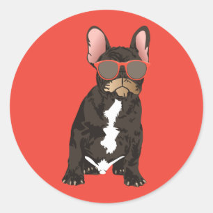 Koele Franse Bulldog Sticker