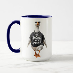 Koele Gans Draagt Zonnebril Mok