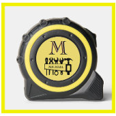 Koele gepersonaliseerde aangepaste monogram naam t rolmaat