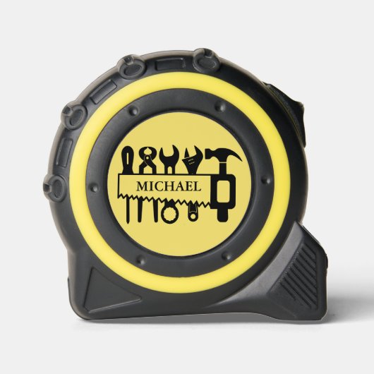 Koele gepersonaliseerde aangepaste monogram tools rolmaat (Voorkant)