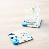 Koele gezichten (drie) vrienden, minimalistisch on drankjes onderzetter (Rechterzijde)