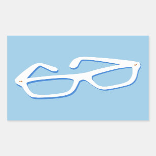 Koele Glazen Nerd Rechthoekige Sticker
