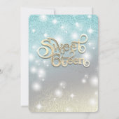 Koele glitter elegante String lichten gouden schit Kaart (Achterkant)