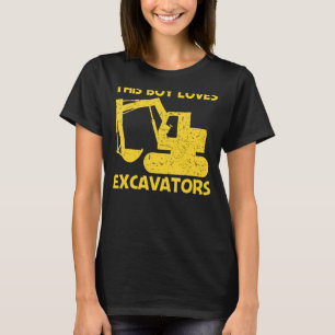 Koele graafmachine voor Jongens Kinder Zware Mater T-shirt