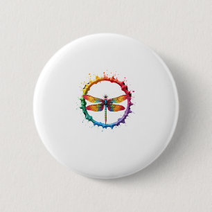 Koele grafische tie-dye zonnebril Libelle Illustra Ronde Button 5,7 Cm