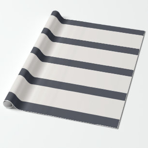 Koele grijze en witte potloodstrepen cadeaupapier