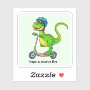 Koele Groene Dinosaurus Sticker
