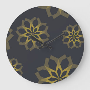 Koele, groene, unieke, moderne trendbloem abstract grote klok