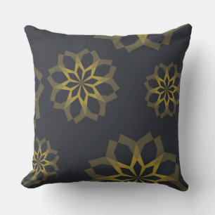 Koele, groene, unieke, moderne trendbloem abstract kussen