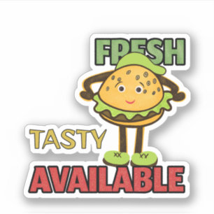 Koele hamburger sticker