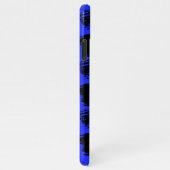 Koele Heldere Blauwe de Slag van de Verfborstel Do iPhone Hoesje (Rechterkant)