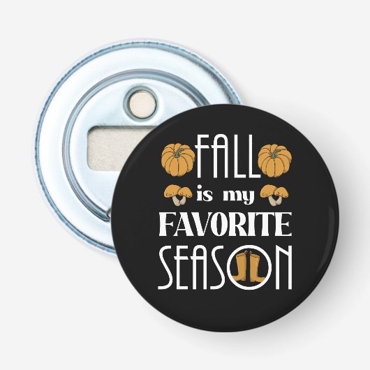 koele Herfst Button Flesopener (Voorkant)