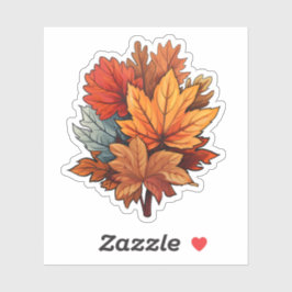 Koele herfstkleuren bladeren Thanksgiving Herfst e Sticker