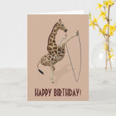 Koele het Springen van de Kabel Giraffe Kaart (Gele Bloem)