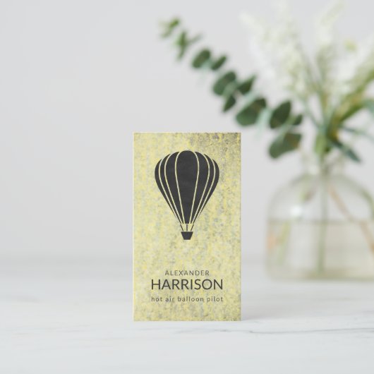 Koele Hete Luchtballon Pilot Ballonvaarder Visitekaartje (Staand voorkant)