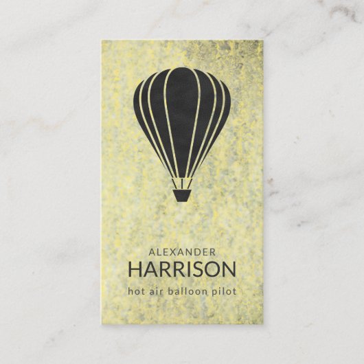 Koele Hete Luchtballon Pilot Ballonvaarder Visitekaartje (Voorkant)