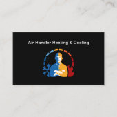 Koele HVAC Dubbele Kant Visitekaartjes (Voorkant)