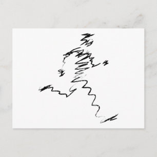 Koele illustratie van de looppas briefkaart