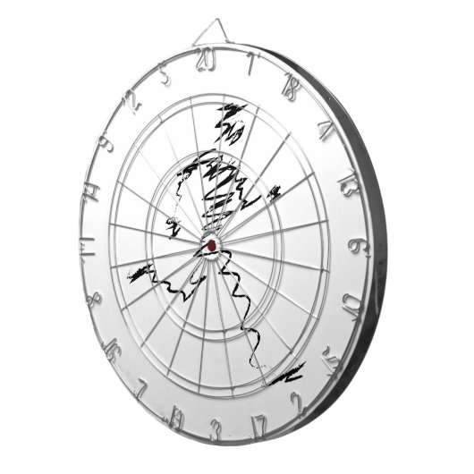 Koele illustratie van de looppas dartbord (Voorkant Rechts)