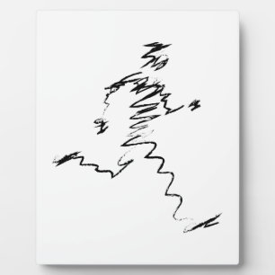 Koele illustratie van de looppas fotoplaat