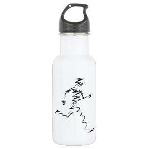 Koele illustratie van de looppas waterfles