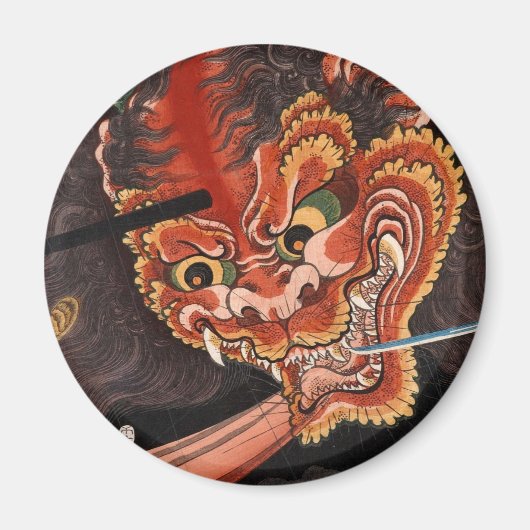 Koele Japanse Yokai Oni King Fine Art Magneet (Voorkant)