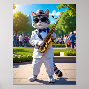 Koele Jazz Kat Poster
