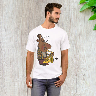 Koele jazzman die saxofoon speelt t-shirt