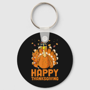 Koele kalkoen zouten Herfst Vibes herfst Grappige Sleutelhanger