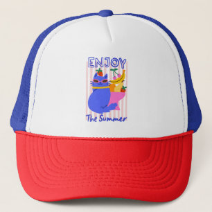 Koele Kat Genietend van de Zomer Trucker Pet