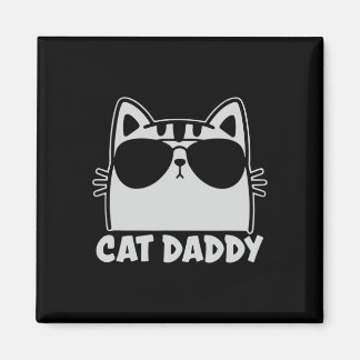 Koele Kat Papa Zonnebril Fun Cat Liefhebber Cadeau Magneet