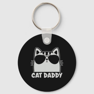 Koele Kat Vader Zonnekleppen Funny Cat Lover Gesch Sleutelhanger