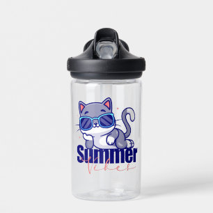 Koele kat zomerstemming waterfles