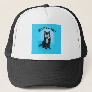 Koele katten dragen maskers trucker pet