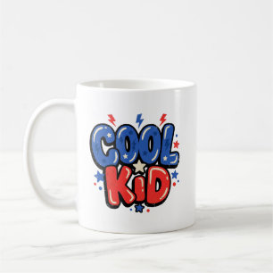 Koele Kinder Retro Bubbel Typografie Koffiemok