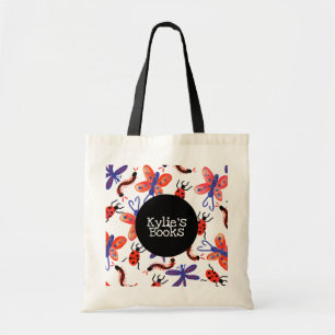 Koele Kinderen Insecten Aangepaste Bibliotheekboek Tote Bag