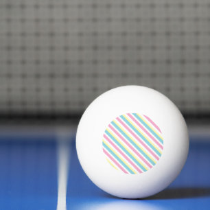 Koele Kleuren Strepen Patroon Pingpongballen