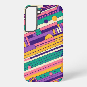 Koele, kleurrijke 80s / 90s retro ontworpen samsung galaxy hoesje