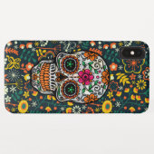 Koele kleurrijke bloemensuiker schedel Case-Mate iPhone case (Achterkant (horizontaal))
