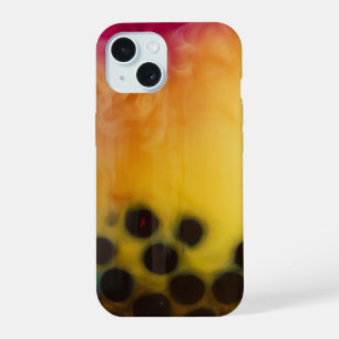 Koele kleurrijke bubbelthee iPhone 15 hoesje