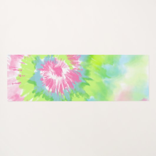 Koele Kleurrijke Regenboog Tie Dye Yogamat (Achterkant (horizontaal))