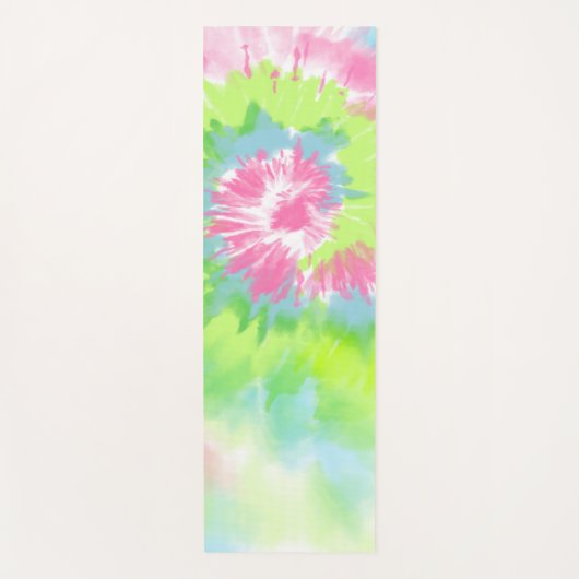 Koele Kleurrijke Regenboog Tie Dye Yogamat (Voorkant)